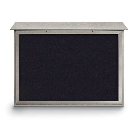 United Visual Products Indoor Enclosed Combo Board, 48"x36", White Frame/Black & Forbo UVCB4836W-BLACK-FORBO